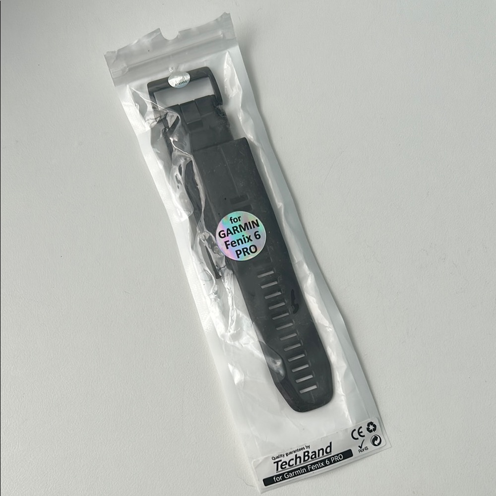 Black band TechBand for Garmin Fenix 6 Pro